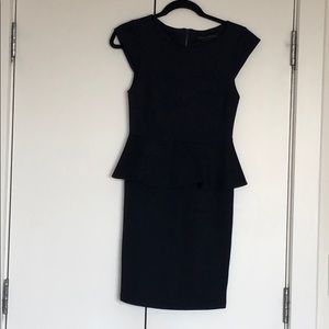 Alice + Olivia navy blue peplum dress